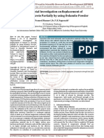 Experimental Investigation On Replacement of Cement in Concrete Partially by Using Dolamite Powder