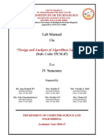 15csl47 Daa Lab Manual-1