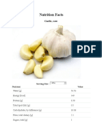 Garlic Nutrition Facts