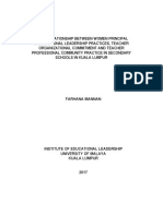 The Relationship Between Women Principal Instructional Leadership Practices, Teacher Organisational Commitment and Teacher Professional Community Practice in Secondary Schools in KL PDF