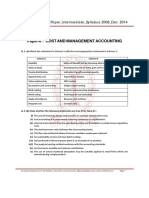 Paper-8: Cost and Management Accounting: Revisionary Test Paper - Intermediate - Syllabus 2008 - Dec 2014