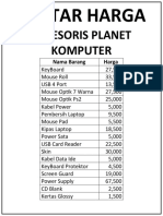 Aksesoris Planet Komputer: Daftar Harga