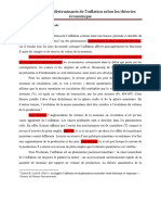 Les Déterminants de L'inflation Selon Les Théories Économiques - 20 Pages