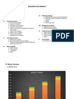 Business Plan Format: I. Title Page II. Table of Content Iii. Executive Summary Vii. Marketing Strategy