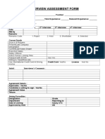 Interview Assesment Form 106