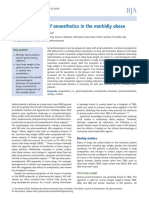 Dose Adjustment of Anaesthetics in The Morbidly Obese