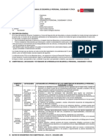 Programación Anual de Desarrollo Personal 2°