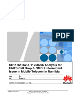 Analysis for UMTS Call Drop OMCH Intermittent