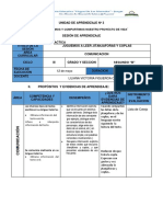 Sesion de Aprendizaje Comprension Lectora Jitanjáforas