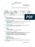 Jivan Govind Tidake: Curriculum Vitae