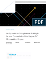 Analysis of The Giving Potential of High-Income Donors in The Washington DC Metropolitan Region