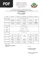 Class Program Grade 8 - Diligent S.Y. 2019-2020: J. H. Valencia