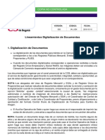 Lineamientos para Digitalización de Documentos