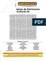 Sopa de Letras Patrimonio Cultural