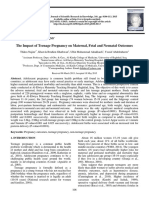 The Impact of Teenage Pregnancy On Maternal, Fetal and Neonatal Outcomes