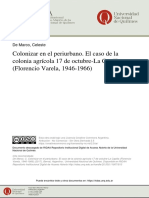 Colonizar en El Conurbano. El Caso de La Colonia Agrícola 17 de Octubre - La Capilla (Florencio Varela, 1946-1966) .