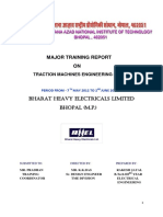 Major Training Report ON: Bharat Heavy Electricals Limited Bhopal (M.P.)