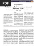 Loewy2012 - Prodromal Psychosis Screening in Adolescent Psychiatry Clinics