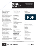 2019 Packing Checklist