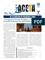 Gaceta de La Facultad de Psicologia UNAM Anio 19 Vol 19 No 371 24 de Mayo de 2019