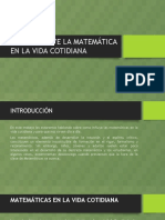 Como Influye La Matemática en La Vida Cotidiana