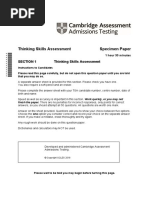 Tsa International Sample Paper