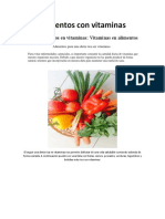 Alimentos Con Vitaminas