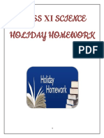 Class Xi A Science Holidays Homework PDF