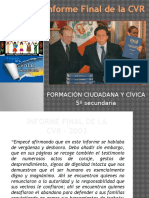 Informe Final de La CVR: Formación Ciudadana Y Cívica 5º Secundaria