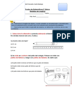 Prueba de Matemáticas Longitud 2°