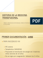 Historia de La Medicina Transfusional