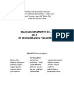 Proyecto Reacondicionamiento Del Aulade Administracion Financiera