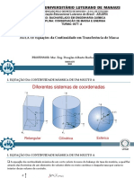 Aula de Conservação de Massa e Energia 10, 11 e 12