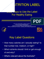 The Nutrition Label: Asy Ways To Use The Label For Healthy Eating