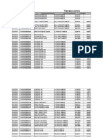 Transacciones: Fecha No. de Tarjeta Nom. Tarjeta Estacion Servicio Vehículo Odómetro