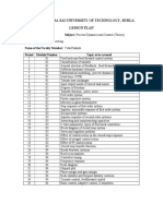 Veer Surendra Sai University of Technology, Burla Lesson Plan