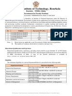 K National Institute of Technology, Rourkela: Rourkela - 769008, Odisha Recruitment For Faculty Positions