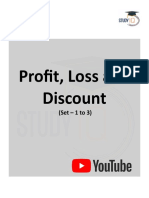 Profit, Loss and Discount: (Set - 1 To 3)