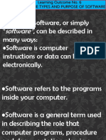 Computer Software, or Simply ", Can Be Described in Many Ways: - Software Is Computer Instructions or Data Can Be Stored Electronically