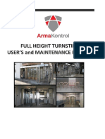 Full Height Turnstile User Manual - ARMA KONTROL