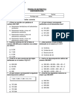 Matemática Cuarto Básico