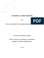 Technical Documents: Puttalam 1X300Mw Coal-Fired Power Plant Project