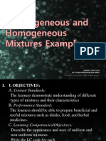 Heterogeneous and Homogeneous Mixtures Examples