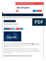 Relaciones en Bases de Datos Mysql