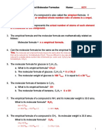 Empirical Molecular Formulas WKST KEY PDF