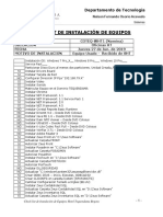 001 Check List de Instalación de Equipos Tequendama Bog