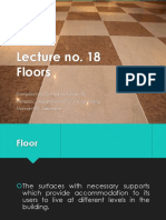 Lecture No. 18 Floors: Compiled By: Dr. Tauha Hussain Ali Professor, Department of Civil Engineering Mehran UET, Jamshoro