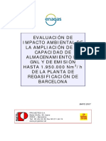 Estudio de Impacto Ambiental Del 7º y 8º Tanque de GNL y Ampliación de La Capacidad de Emisión Hasta 1.950.000 Nm3 - H de La Planta de Barcelona