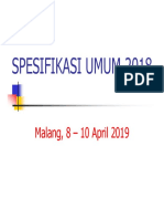 Spesifikasi Umum 2018 - Malang (8-10 Apr 2019) - 500 Sheets PDF