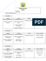 Plano de Aula - Pré 1 e 2